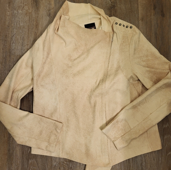 Shyanne (Light Tan) Faux Suede Embroidered Jacket Size Medium - Picture 4 of 12